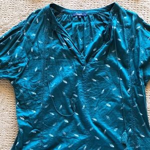 Madewell long sleeve peasant top